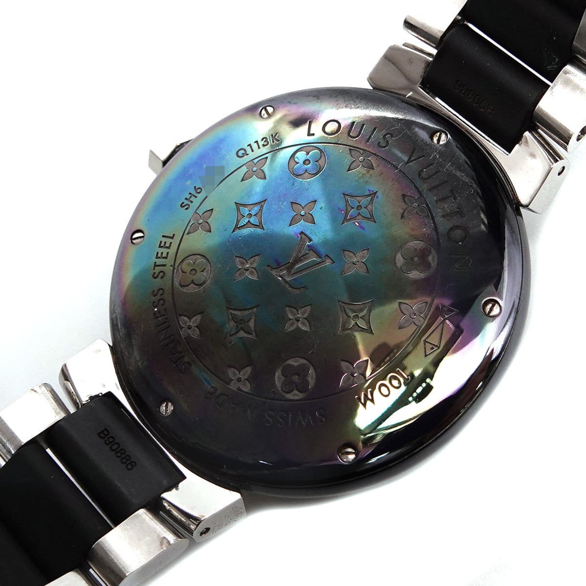 Watches: modern - LOUIS VUITTON Tambour In Black GMT Q113K