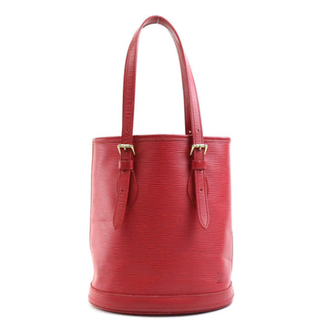 LOUIS VUITTON Shoulder Bag Epi Petit Bucket PM Leather Red Gold Women's M5899E