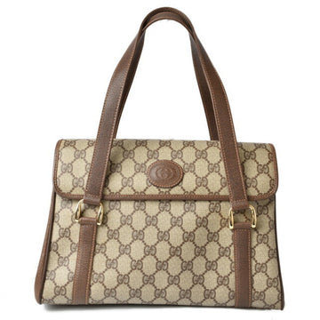 Gucci handbag Old GUCCI bag coated canvas beige brown