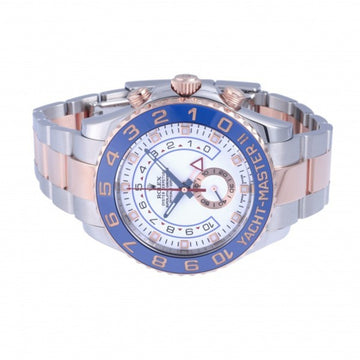 ROLEX yacht master II blue needle 116681 white dial watch men's