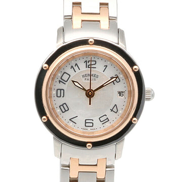 HERMES Clipper Watch Stainless Steel CP1.221 Quartz Ladies