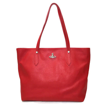 VIVIENNE WESTWOOD Saffiano Shopper Red Silver Women's Bag