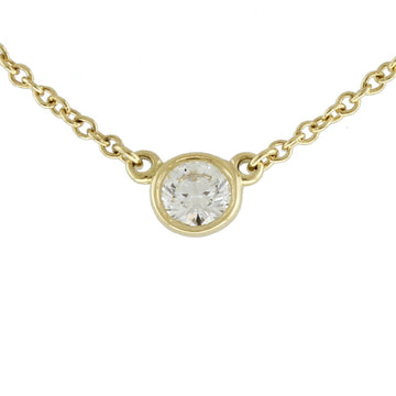 TIFFANY Visor Yard Approx. 0.14ct Necklace 18K Yellow Gold Diamond Women's &Co.