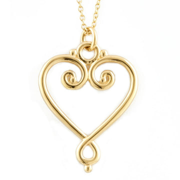 TIFFANY & Co.  K18 Necklace Goldoni Heart Ladies 18K Gold