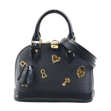LOUIS VUITTON Handbag Crossbody Shoulder Bag Love Lock Alma BB Epi Leather Noir Women's M52884