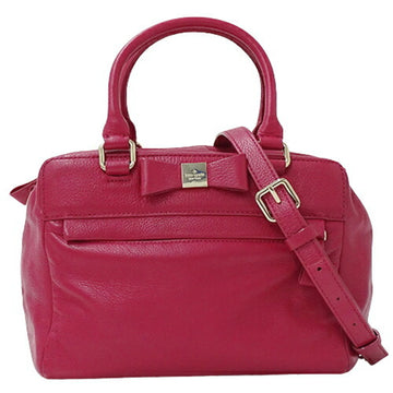 KATE SPADE Bag Women's Handbag Shoulder 2way Leather Magenta Pink Ribbon