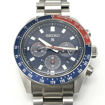 SEIKO Prospex Watch V192-0AH0 Black Silver Color