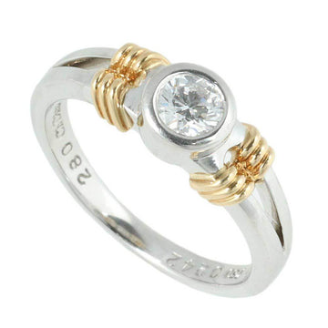 Christian Dior ring platinum Pt950 K18YG diamond 0.242ct 6.5