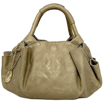 Loewe Handbag Nappa Aire Beige Gold Anagram Bag Leather LOEWE Tote Ladies Soft