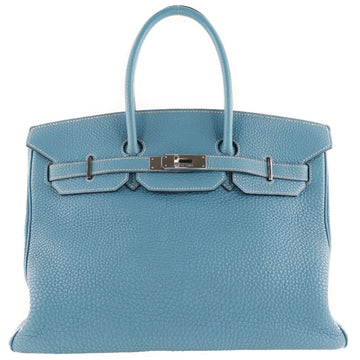 Hermes Birkin 35 Togo Blue Jean Light I Women's Handbag