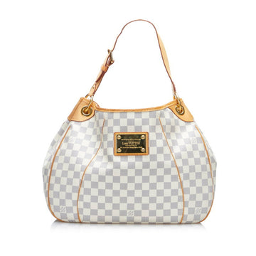 Louis Vuitton Damier Azur Galliera PM Shoulder Bag N55215 White PVC Leather Women's LOUIS VUITTON