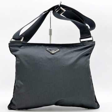 PRADA Shoulder Bag Crossbody Nylon Black Women's Men's Unisex Fashion