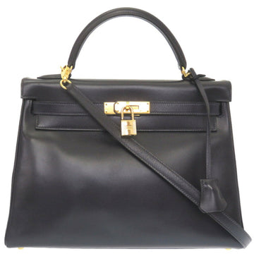 Hermès Vintage Kelly 40 Crinoline & Barenia Leather Handbag in