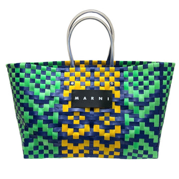 MARNI Maruni MARKET market tote bag basket handbag shopping green blue yellow multicolor ladies