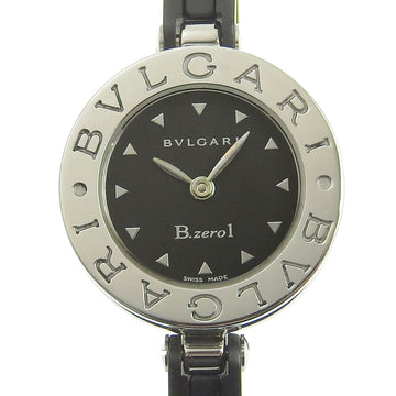 Bulgari B-zero1 BZ22S Stainless Steel x Rubber Quartz Analog Display Ladies Black Dial Watch