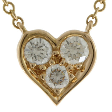 TIFFANY & Co. Sentimental Heart Necklace 18K K18 Gold Diamond Ladies