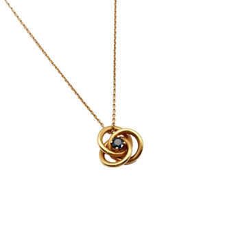 TIFFANY Triple Round Necklace Sapphire 750 K18YG Yellow Gold Women's Jewelry &Co.