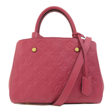 LOUIS VUITTON Louis Vuitton Monogram Implant Pochette Felicie M67856 Chain  Wallet Bag Pink G Hardware Gold Rose Ballerine Women's
