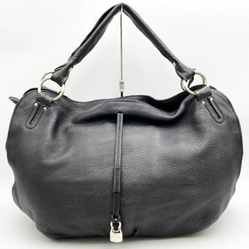 CELINE Pillow Small Shoulder Bag Black Leather Ladies Fashion SD-SA-1028 USED