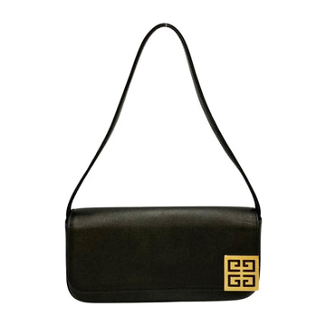 GIVENCHY 4G logo metal fittings leather genuine handbag mini tote bag semi shoulder charcoal