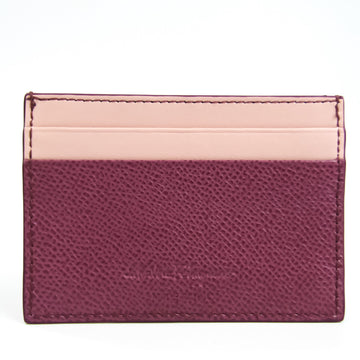 Salvatore Ferragamo Bicolor 660972 Leather Card Case Baby Pink,Purple