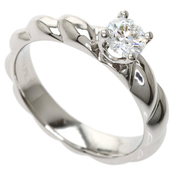 Chaumet Torsade Solitaire Diamond Ring Platinum PT950 Ladies