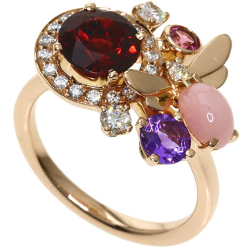 Chaumet Trapmore Multicolor Stone # 51 Ring / K18 Pink Gold Ladies