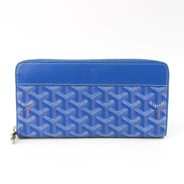 Goyard Matignon Men,Women Leather Long Wallet (bi-fold) Blue