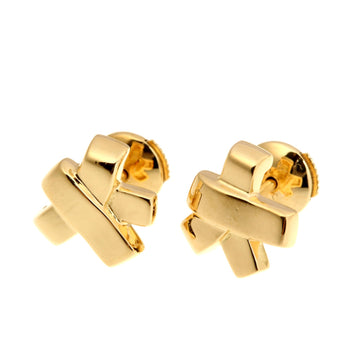 Hermes Ladies Earrings 750 Yellow Gold
