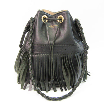 J&M DAVIDSON Carnival Women's Leather Shoulder Bag Black