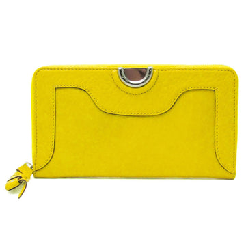 CELINE Women's Leather Long Wallet [bi-fold] Yellow