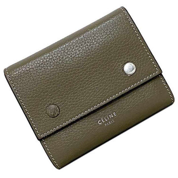 CELINE Wallet Small Folded Multifunction Beige 104903AFE 09SO Leather  Ladies
