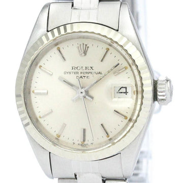 ROLEXVintage  Oyster Perpetual Date White Gold Steel Ladies Watch 6917 BF563341