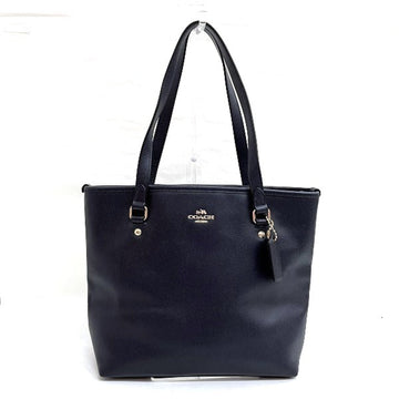 COACH navy leather bag tote handbag ladies
