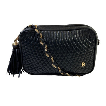 BALLY Fringed Quilted Leather Chain Shoulder Bag for Women