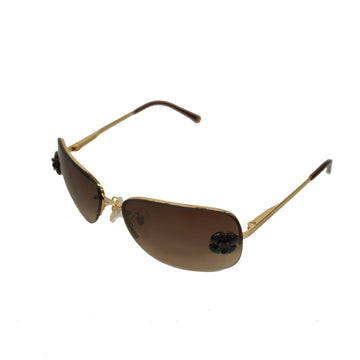 CHANELAuth  Camellia Women's Sunglasses 4135 gold hardware