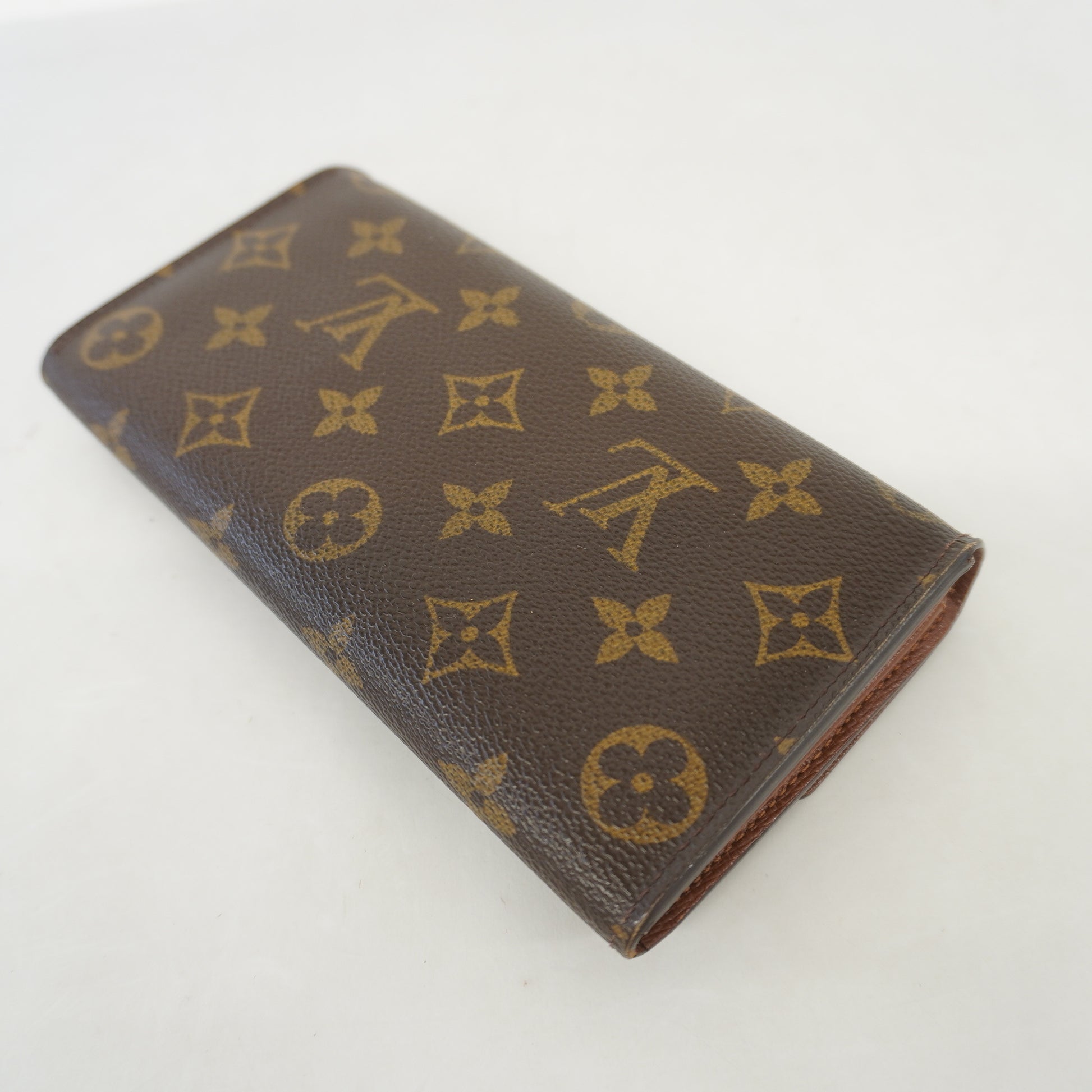 Louis Vuitton Bifold Long Wallet Brown Monogram M60034 Portefeuille Sarah –  Gaby's Bags
