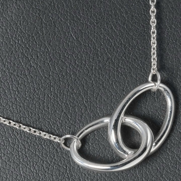 TIFFANY Double Loop Necklace Elsa Peretti Silver 925 &Co. Women's