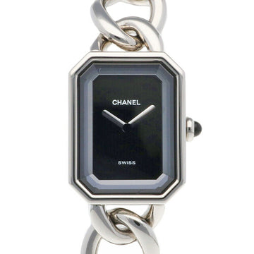 CHANEL Premiere L Watch Stainless Steel Quartz Ladies Chain Elegant Bracelet