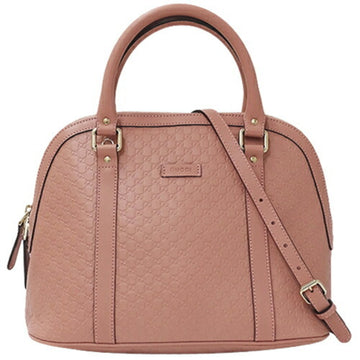 GUCCI bag ladies handbag shoulder 2way micro GG striped leather pink 449663 crossbody