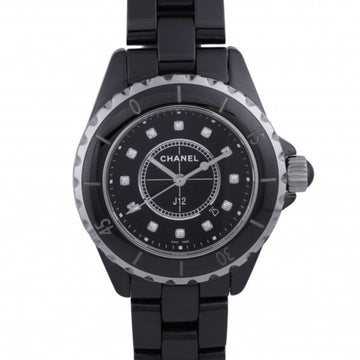 Chanel J12 H1625 black dial used watch ladies