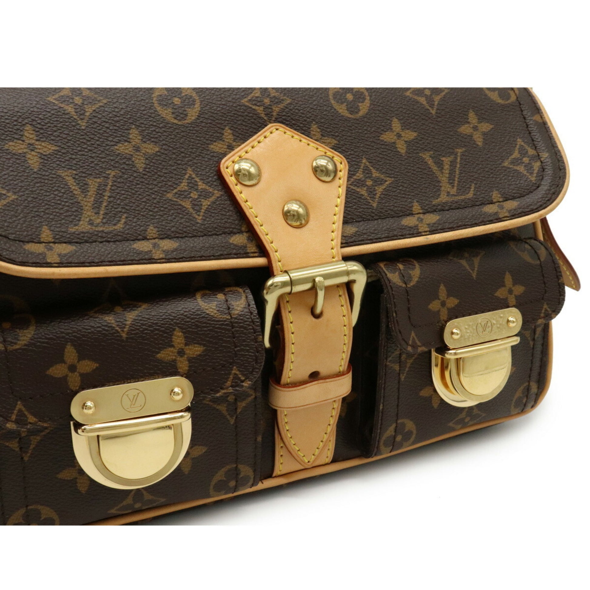 Louis Vuitton Monogram Hudson PM Shoulder Bag Long M40027