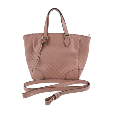 GUCCI Micro Shima Handbag 449241 Leather Pink Series Gold Hardware 2WAY Shoulder Bag