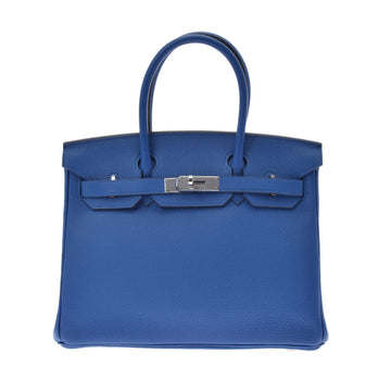 HERMES Birkin 30 Blue France Palladium metal fittings Z stamped [around 2021] Ladies Togo handbag