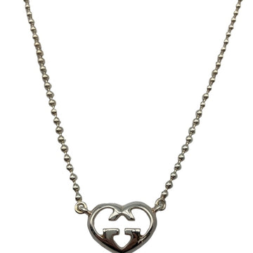 GUCCI Interlocking G Necklace SV925 Heart