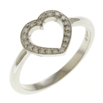 TIFFANY&Co. Sentimental Heart Ring No. 6.5 Pt950 Platinum Diamond Women's