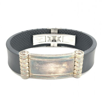 TIFFANY&Co. Paloma Group ID Bracelet Silver Rubber Black