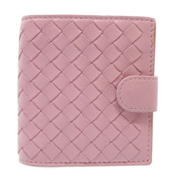 BOTTEGA VENETA Intrecciato Leather Pink Bifold Wallet