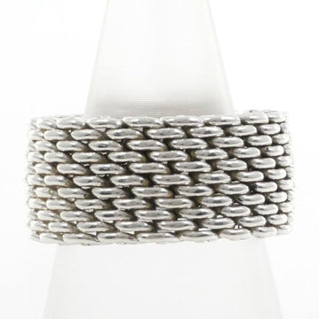 TIFFANY Somerset mesh silver ring size 9.5 bag total weight about 8.3g jewelry
