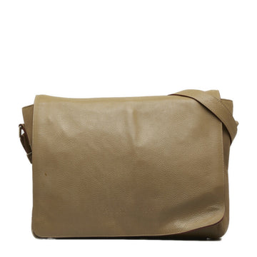BURBERRY Nova Check Shoulder Bag Beige Leather Women's